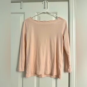 Jcrew women’s scallop neckline shirt size small light pink
